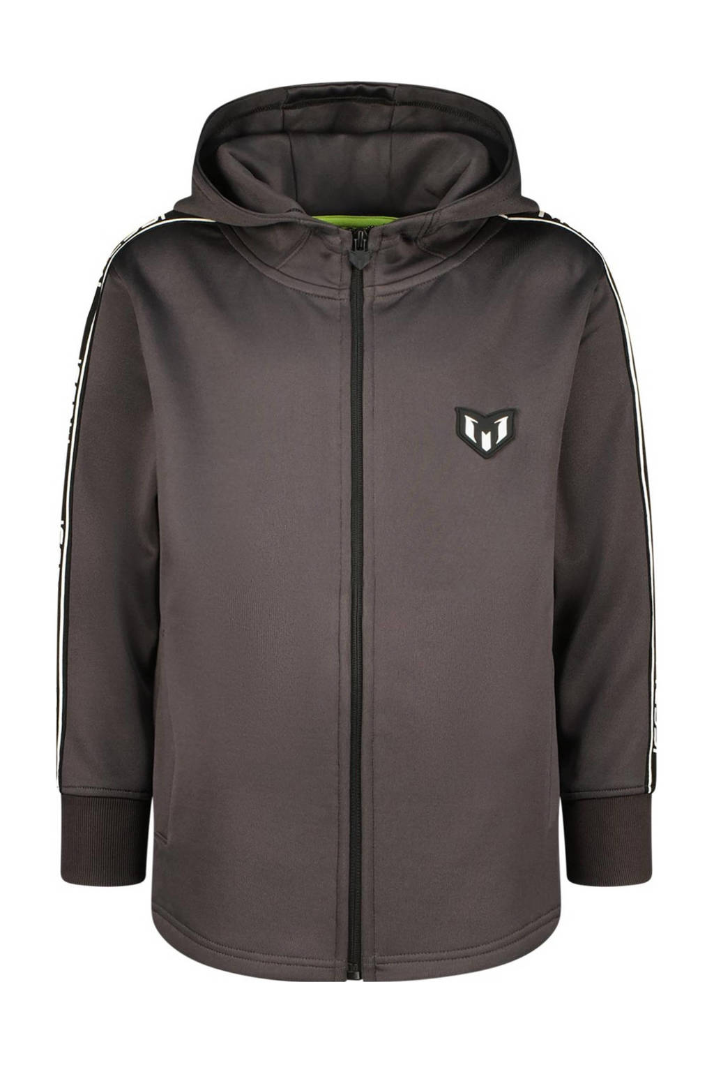 Vingino sweatvest Oshio met contrastbies donkergrijs