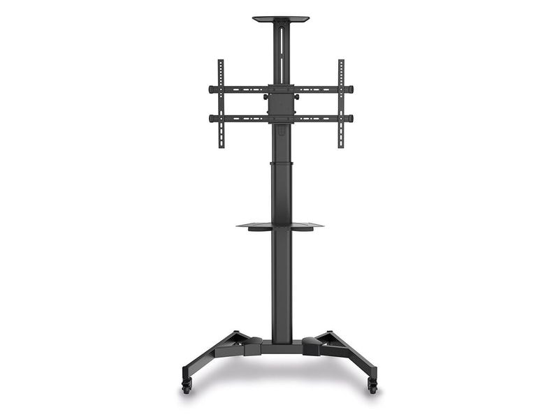 PureMounts TV-Trolley PM-CART-70B Schwarz Mobiler Bodenständer für Flachbildfernseher bis zu 70