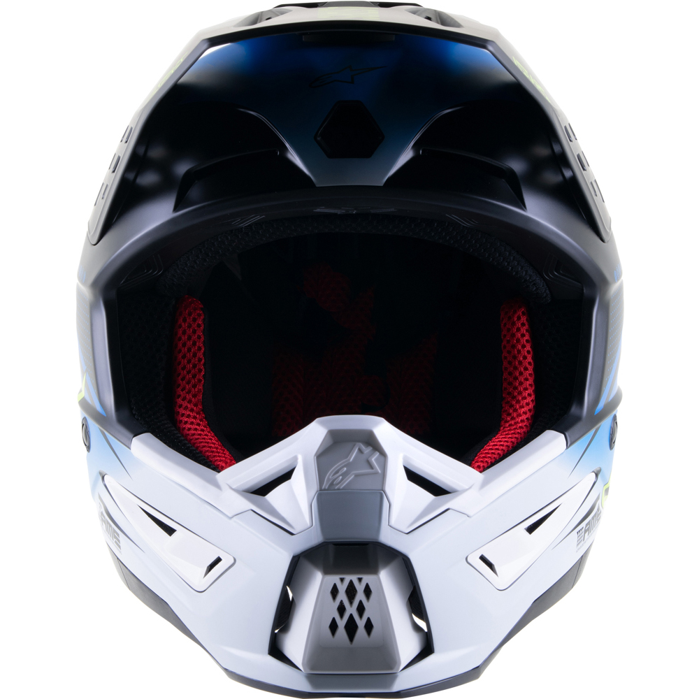 Alpinestars - Casque Supertech S-M5 Rayon Noir / Bleu / Blanc Mat