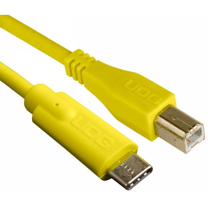 UDG U96001YL USB 2.0 USB-C - USB-B 1.5 meter geel
