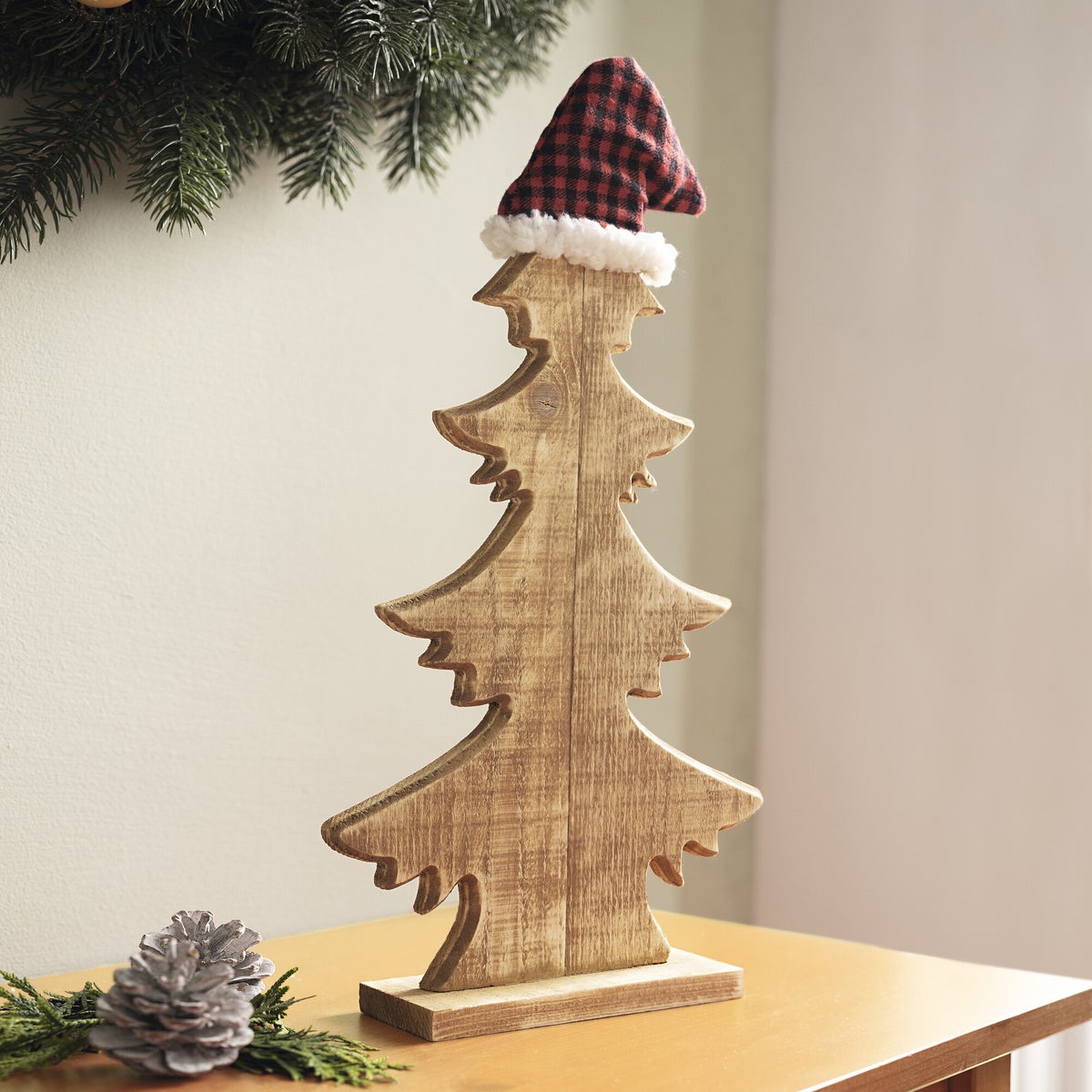 FRANK FLECHTWAREN | Punthoed van dennenboom, 22 x 6 x 40 cm, POPLAR, TEXTILE