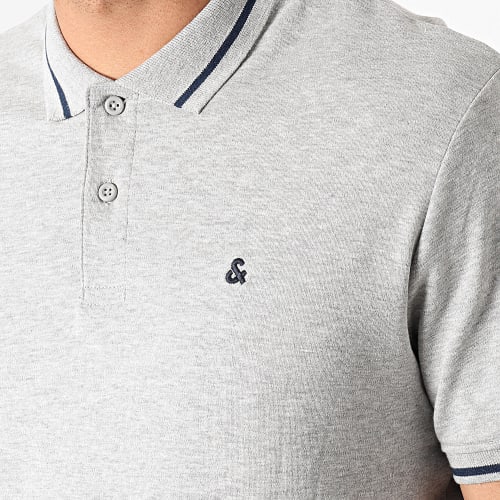 Polo Manches Courtes Jersey 12180891 Gris Chiné