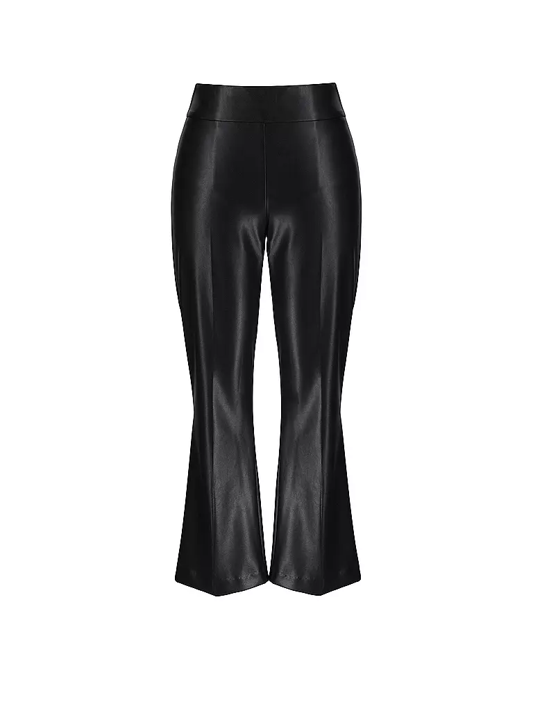 JOSEPH RIBKOFF Hose in Lederoptik Bootcut Fit 7/8 schwarz
