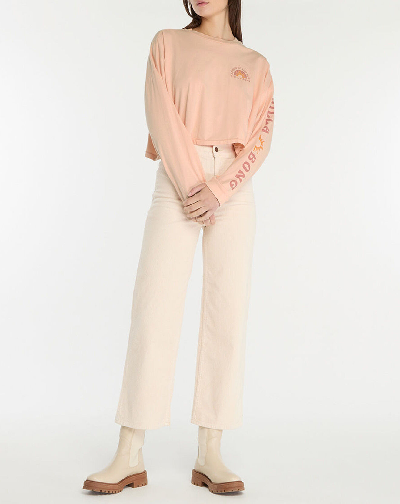 Billabong T-Shirt Lover of the Sun boxy rose clair