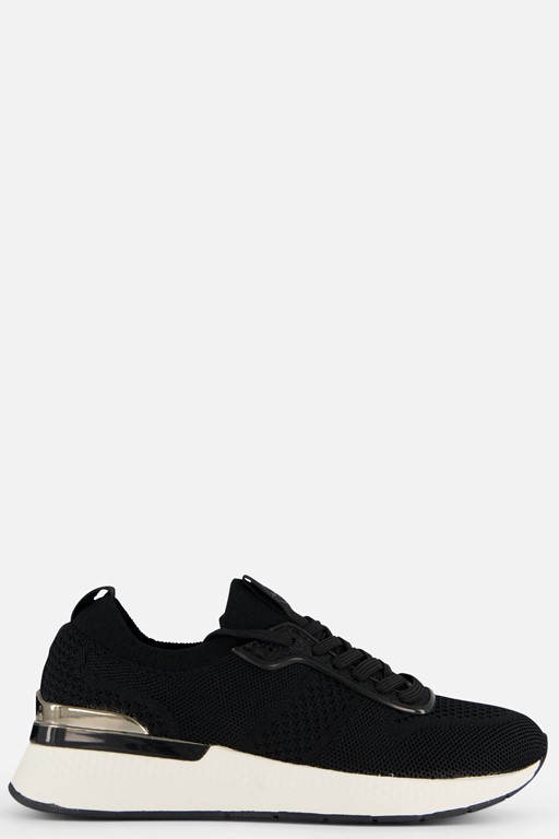 Tamaris Gold Comb Sneakers zwart Textiel