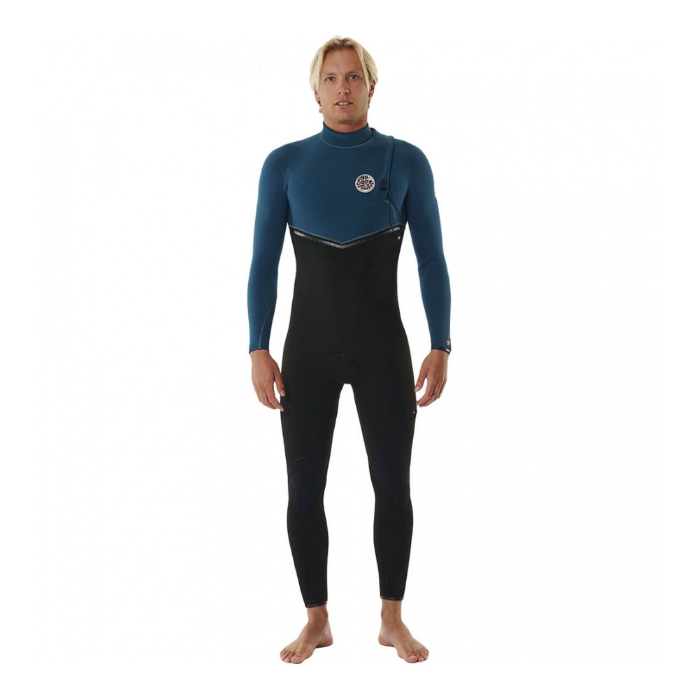Rip Curl E BOMB Z/FREE - Combinaison intégrale 4/3 mm Homme blue green