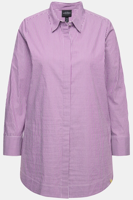 Hemdbluse, Streifen, Hemdkragen, Langarm