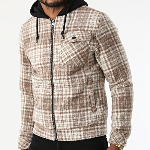 Surchemise Carreaux KD651 Marron Blanc