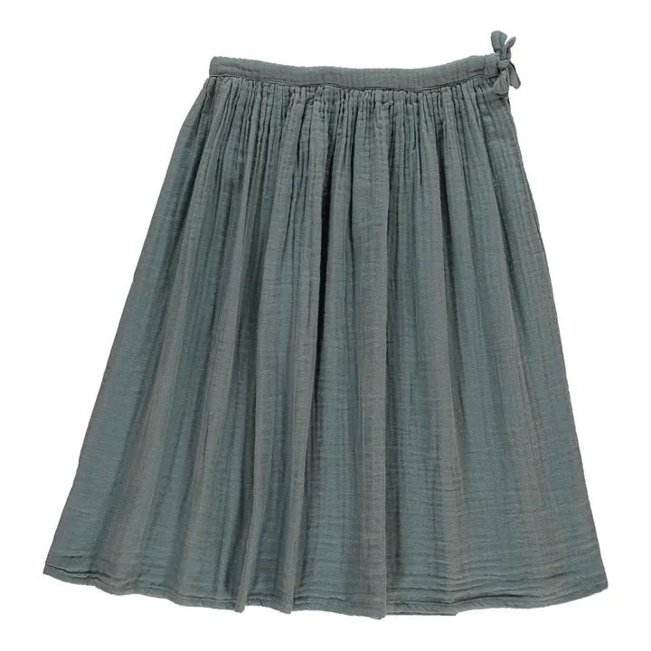 Numero 74 Jupe Longue Coton Bio Ava | Ice Blue S032