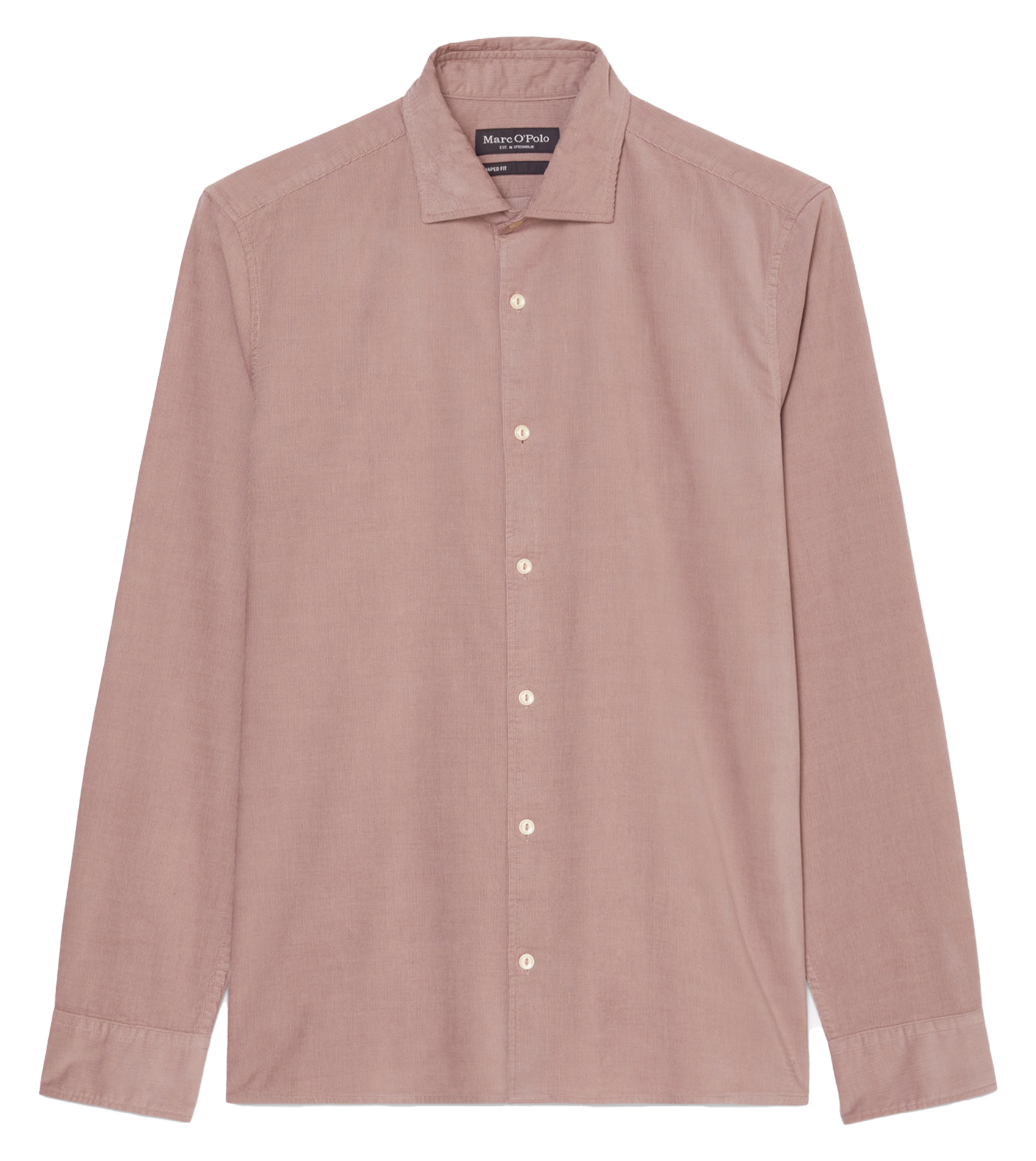 Chemise col classique droite en bio | Rose
