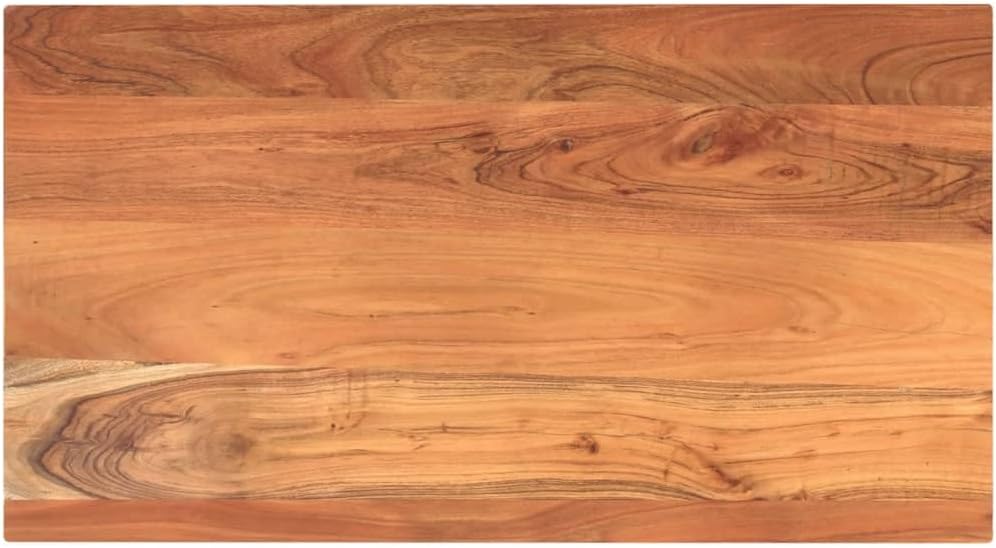 vidaXL Tischplatte, Holzplatte Rechteckig, Massivholzplatte für Bartisch Beistelltisch Esstisch, Ersatztischplatte, 110x50x3,8cm Akazienholz