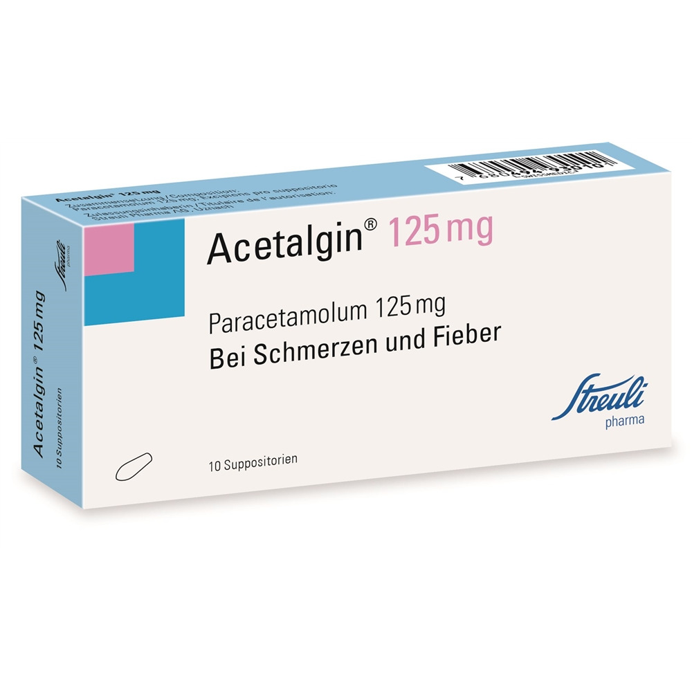 ACETALGINE Supp 125 mg Blist 10 Stk