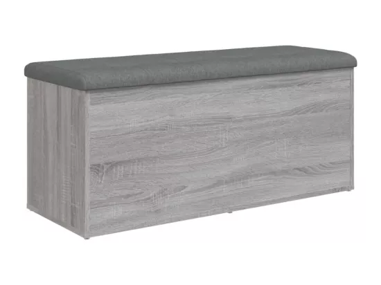 Banc de rangement sonoma gris 102x42x45 cm bois d'ingénierie