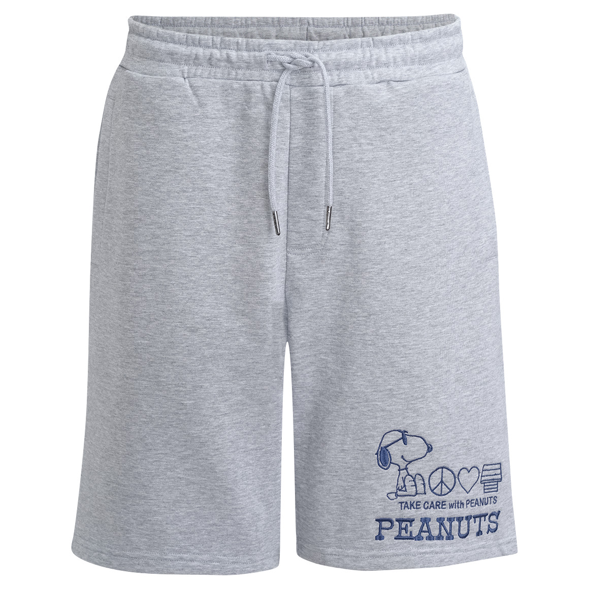 Jonas Nielsen Peanuts Shorts mit Stickerei hellgrau