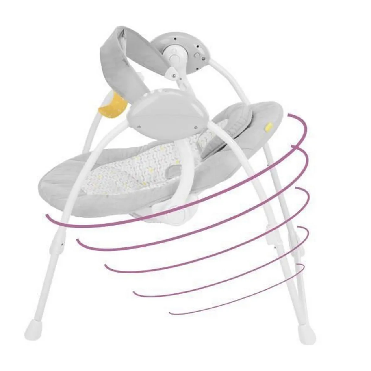 Fauteuil à Bascule Badabulle Gris Blanc