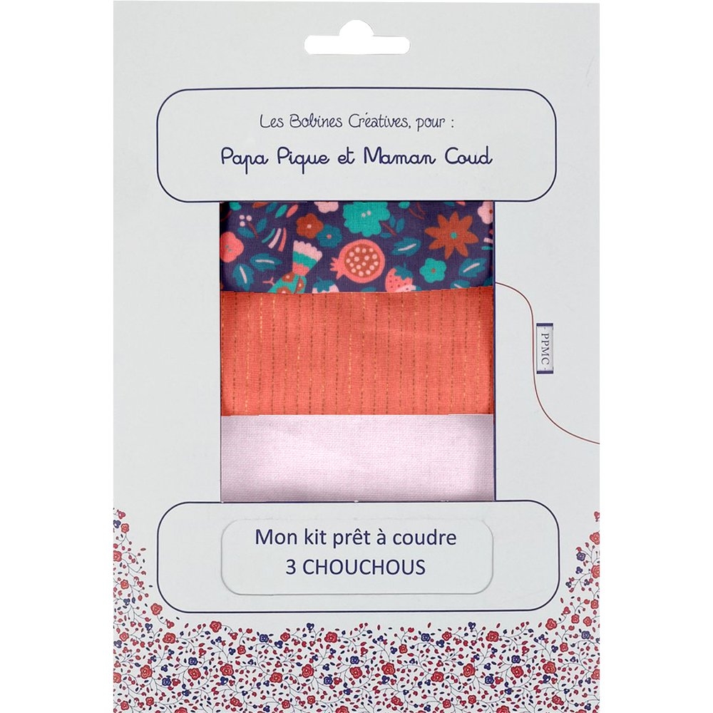 Kit Prêt À Coudre 3 Chouchous Huppette Fleurie