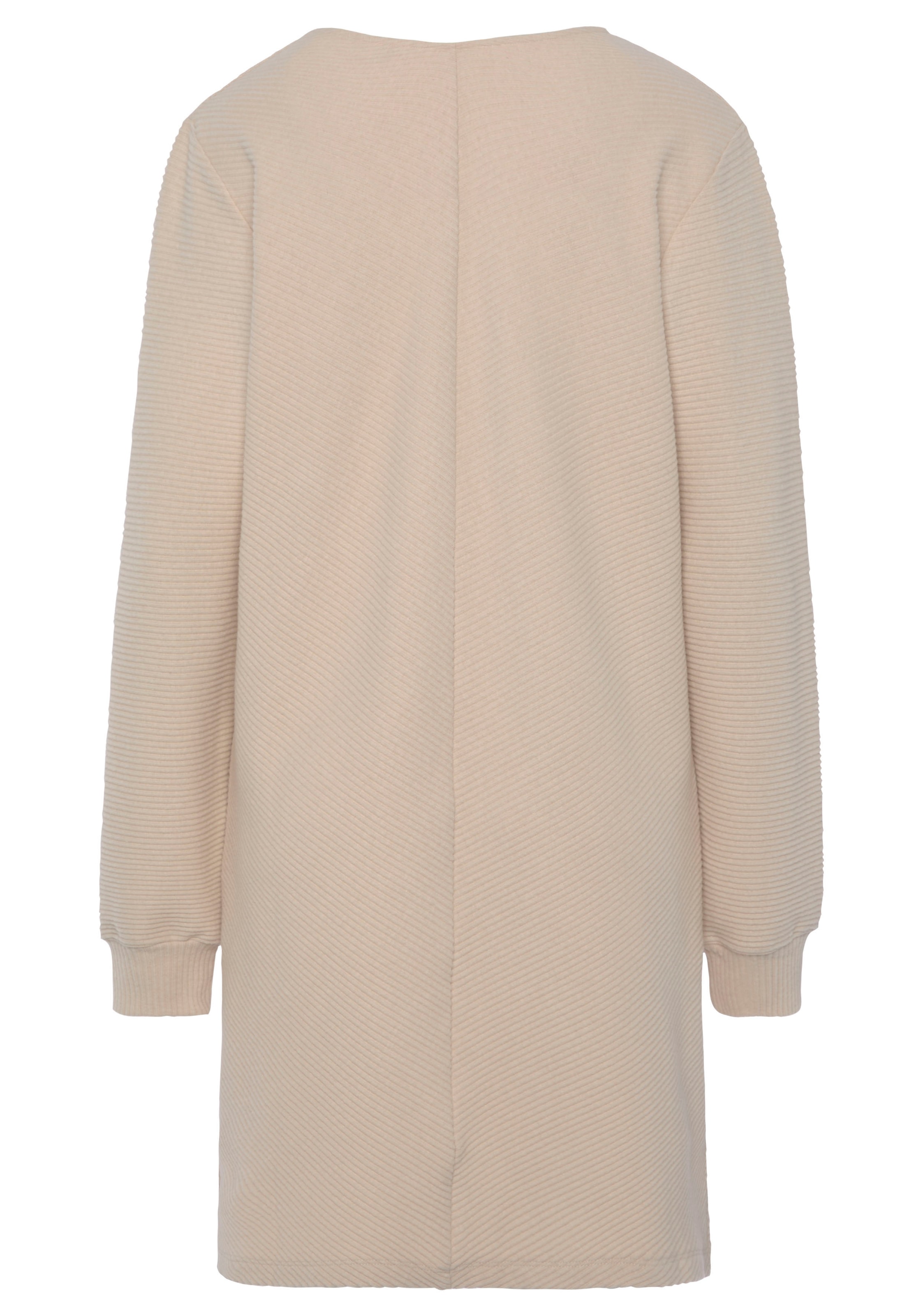 s.Oliver Sweatkleid Langarmkleid aus Ripp-Qualität mit Teilungsnaht, Loungewear