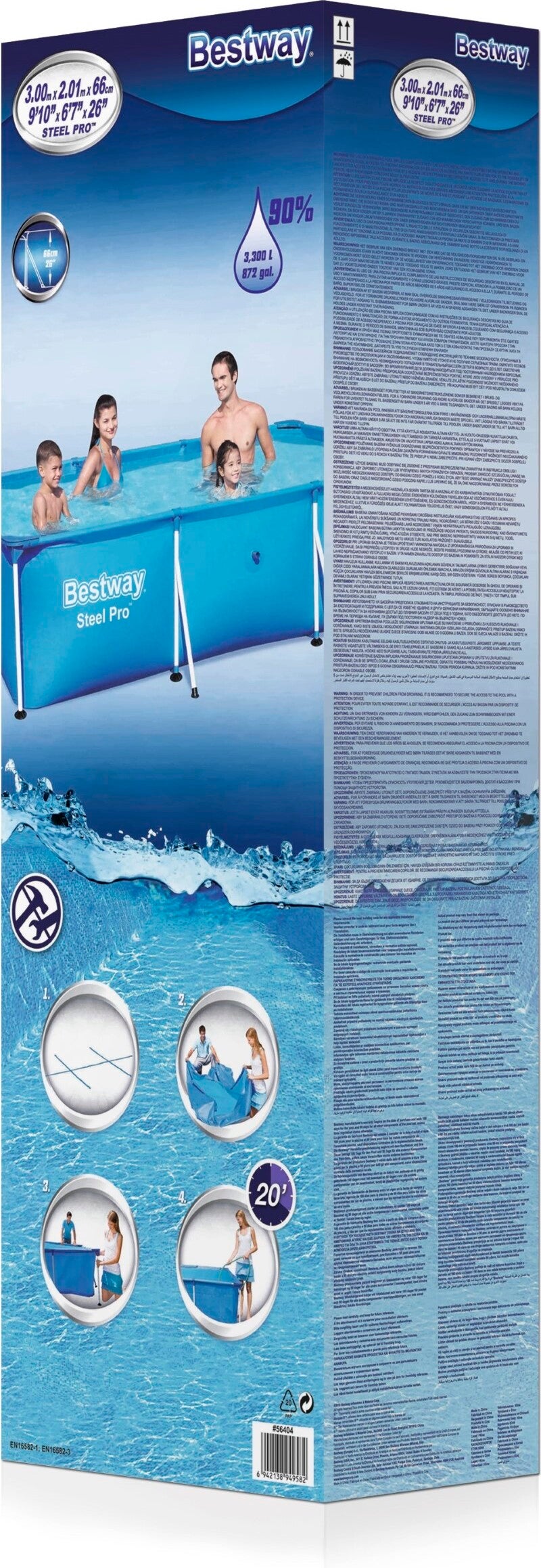 Bestway frame zwembad Steel Pro 300 x 201 x 66 cm