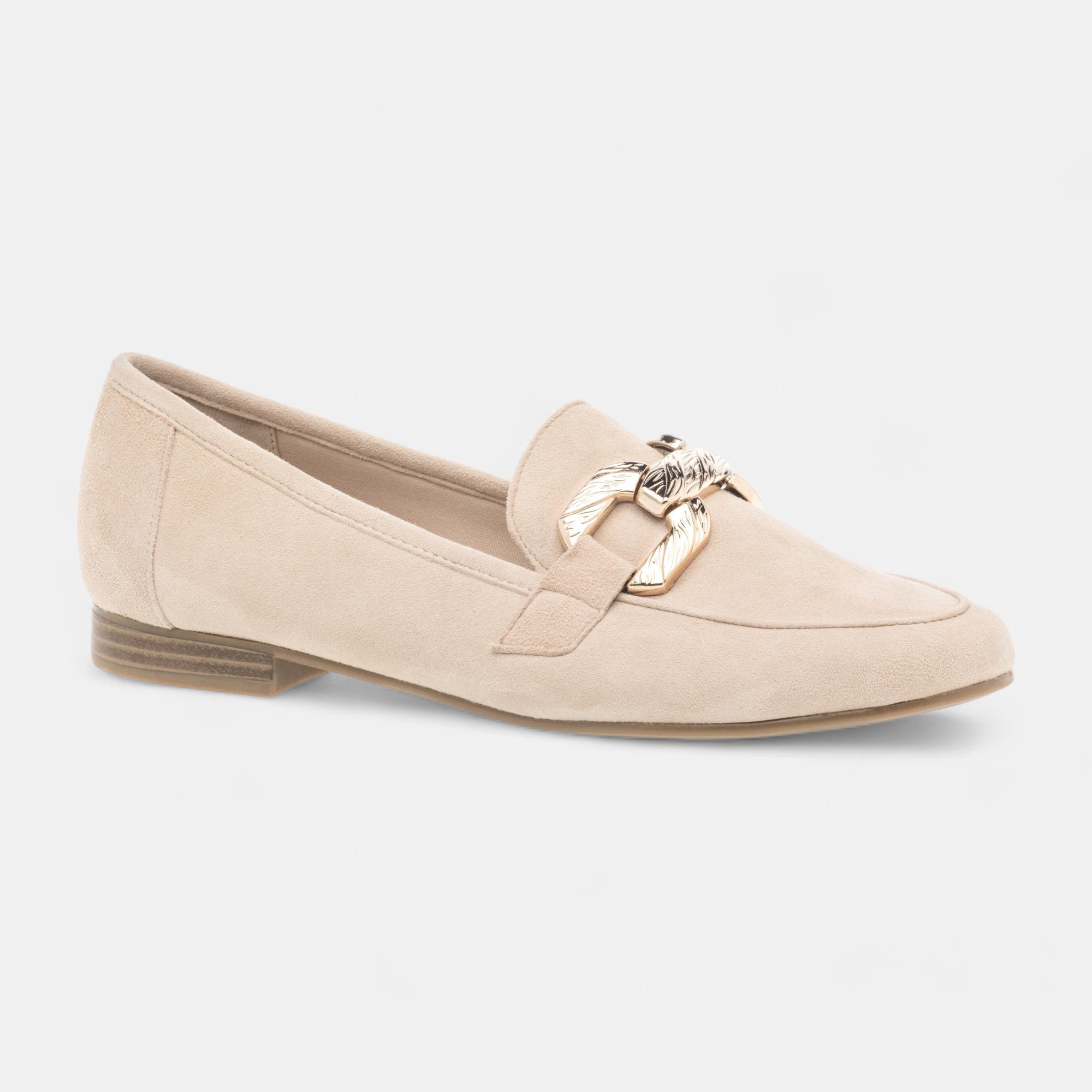 Mocassins Femme en cuir beige