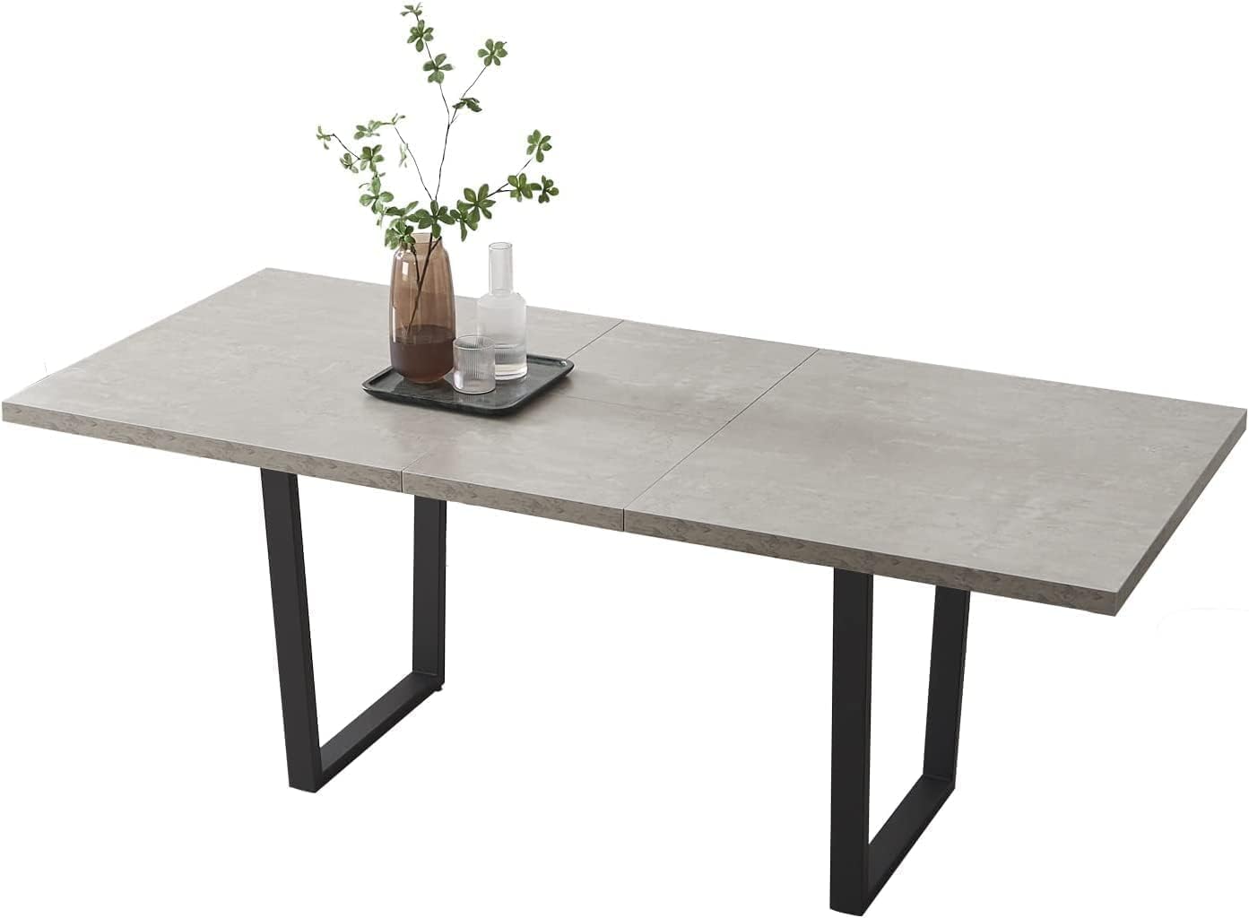 JIEXI Esstisch Mit 4-8 Stühlen Set, Esszimmertisch Ausziehbar, Tisch Esszimmer, Essgruppe Mit 4-8 Stühle, MDF-Platten Holztisch Geeignet Für Wohnzimmer, Küche(Tisch 130-170cm) OX7395306