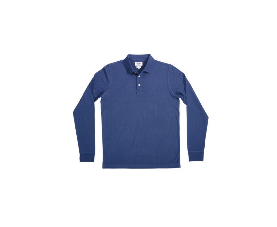 Polo manches longues homme Bleu  - ALEC II ML