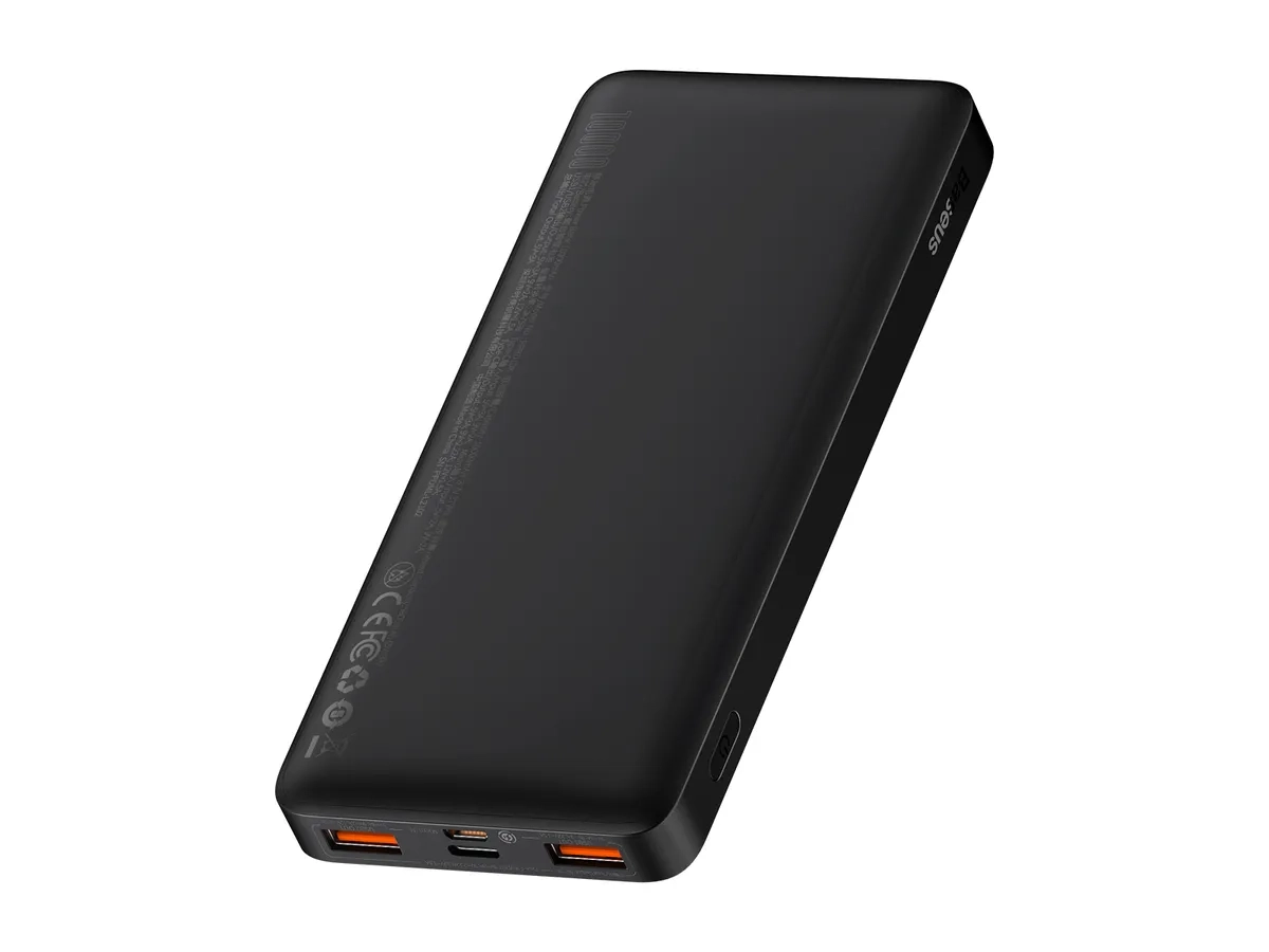 (20W) 10000mAh Bipow Dual USB A / USB C Power Bank Ladegerät   LED Anzeige (PPBD050301) - Schwarz