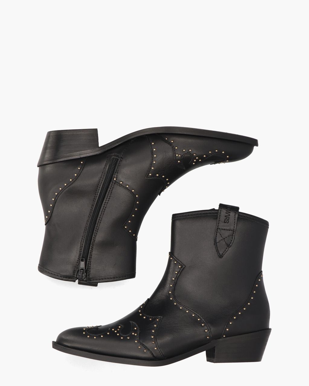 DWRS Label Lyon Zwart Dames Enkelboots
