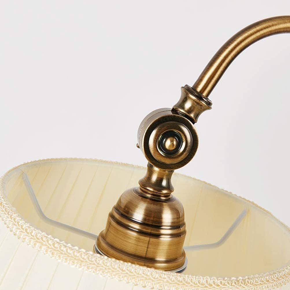 Stehlampe Wohnzimmer Vintage Stehlampe mit Fernbedienung, 12W LED Retro Stehleuchte Dimmbar mit Schirm aus Stoff, E27 Fassung, für Schlafzimmer Arbeitszimmer, Bronze