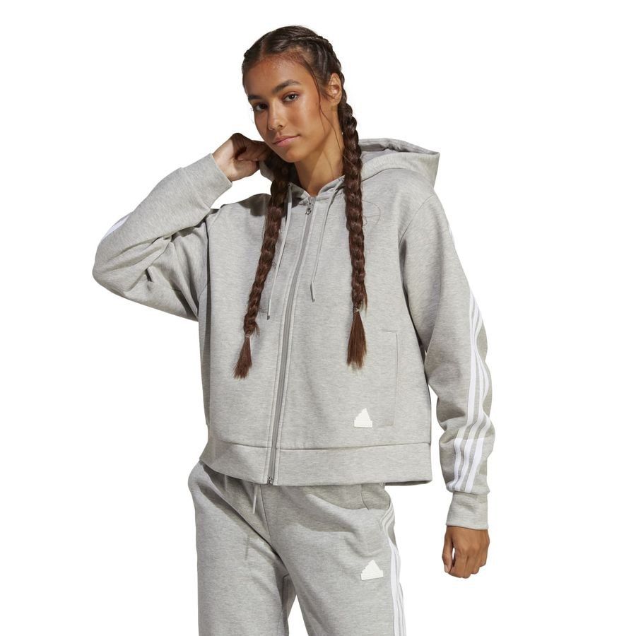 adidas Sweat à Capuche Future Icons Full Zip - Gris Femme