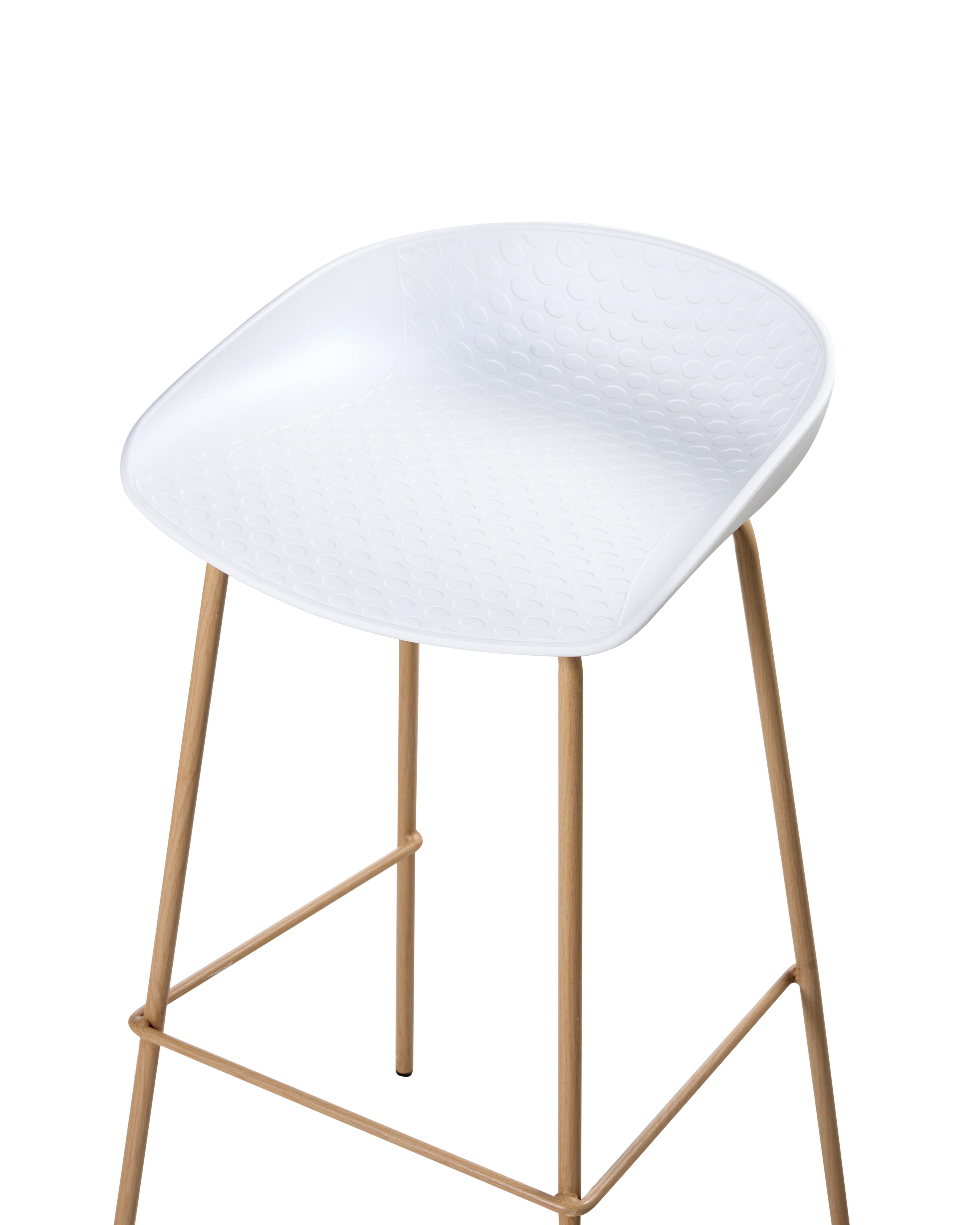 Set van 4 barstoelen VENLO Wit