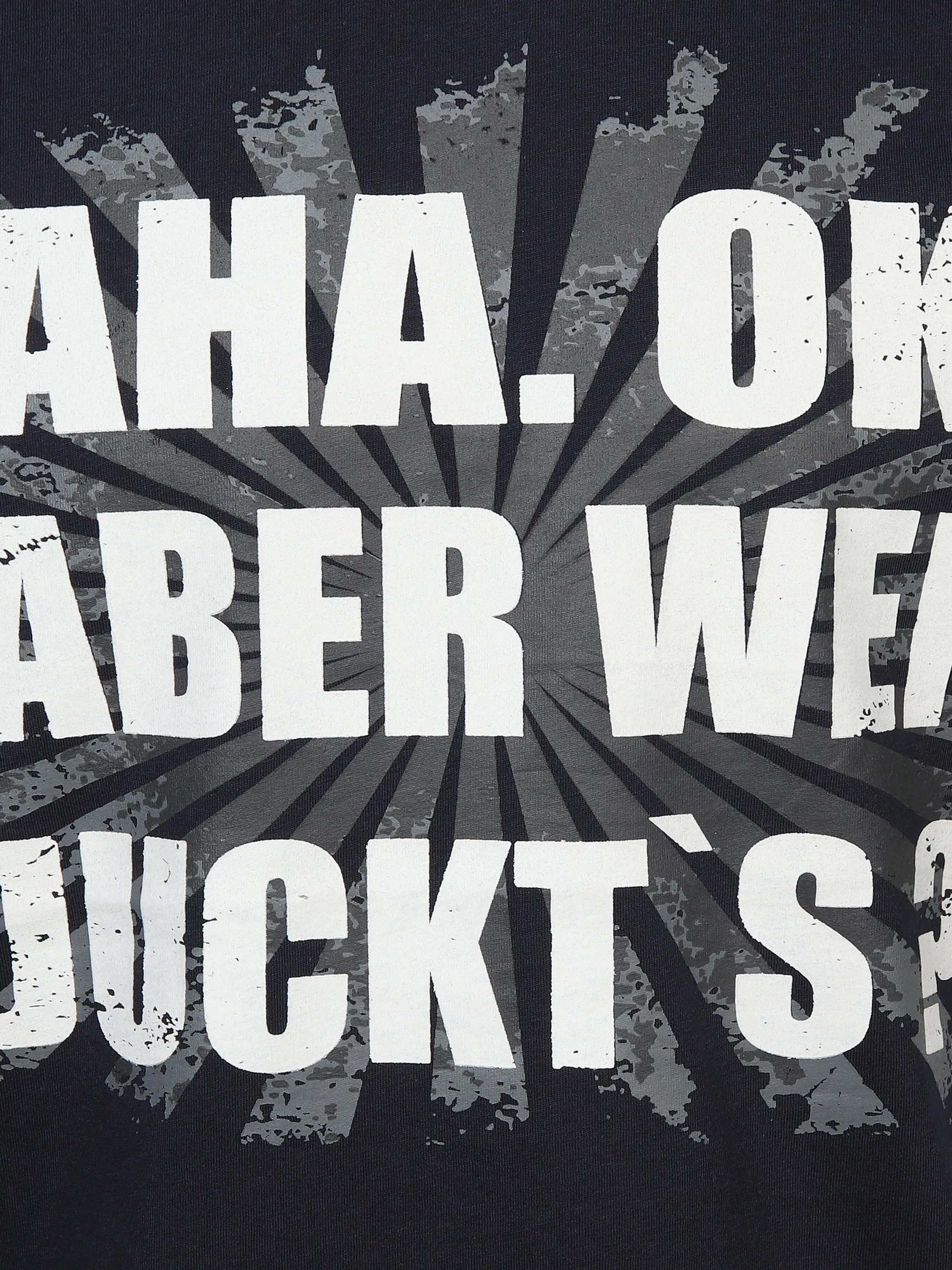 Herren Arbeitsshirt mit Frontspruch