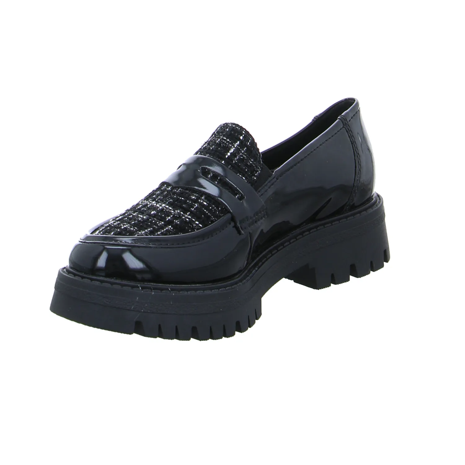 RIEKER Slipper Schwarz Lederimitat