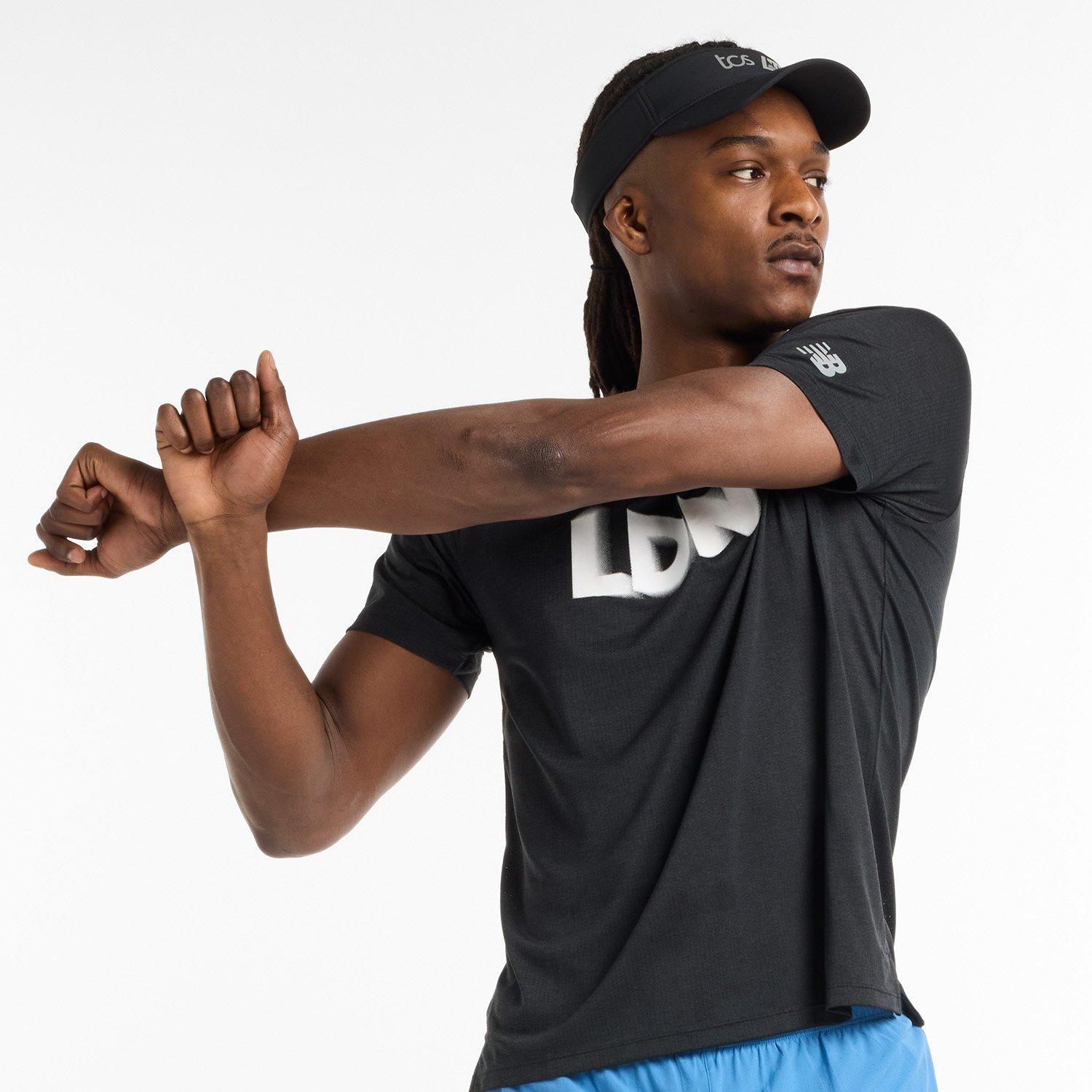 New Balance Ath Ss Bk Smal Running Top Mens