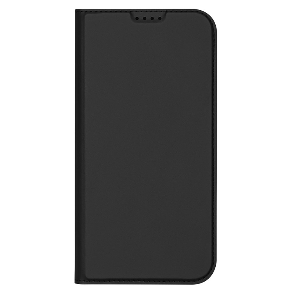 iPhone 16 Flip Wallet Cover Leder Tasche - Schwarz