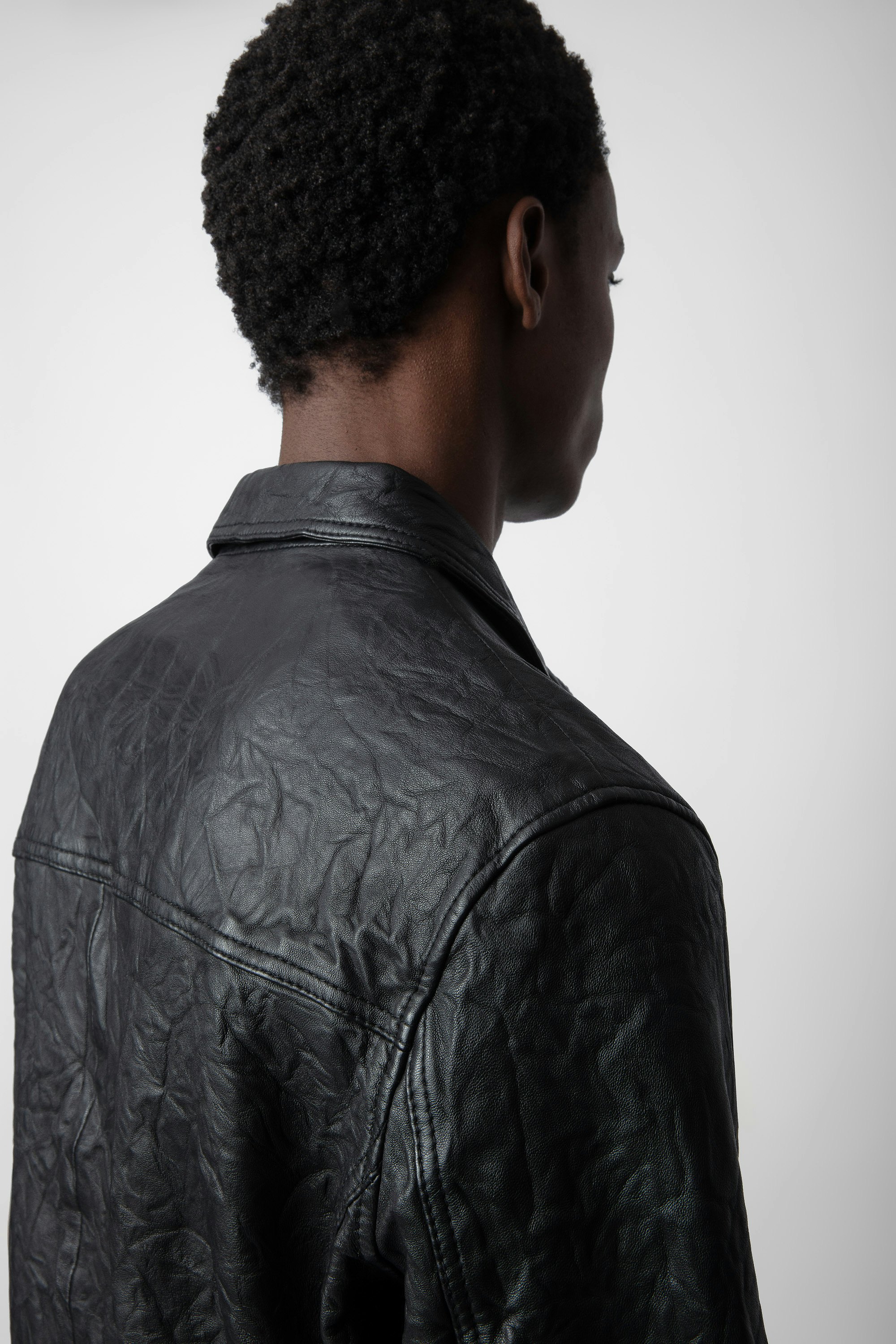 Blouson Lasso Cuir Froissé