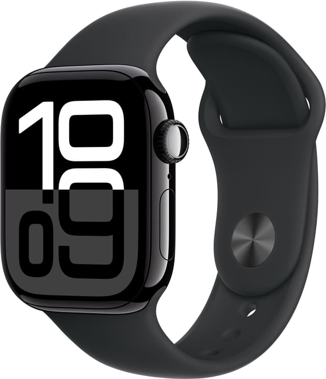 Apple Watch S10 42mm GPS (Jet Black Alu/Black sportsrem) M/L