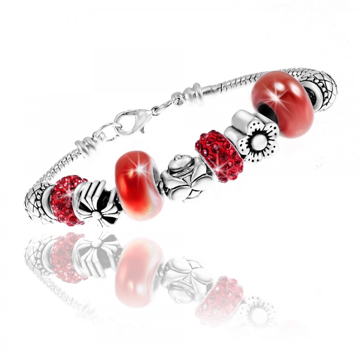 Bracelet perles SC Crystal orné de Cristaux scintillants