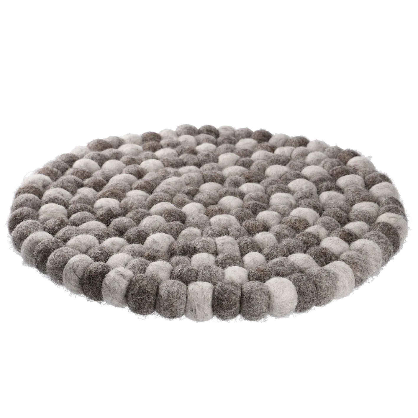 Untersetzer Filzkugeln, taupe mix, 30 cm