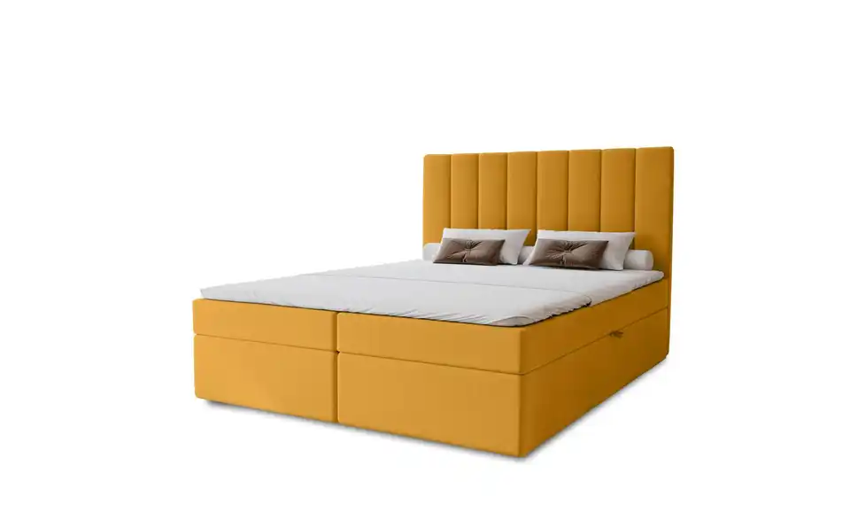 Boxspringbett 122 cm 120x200 cm Gelb