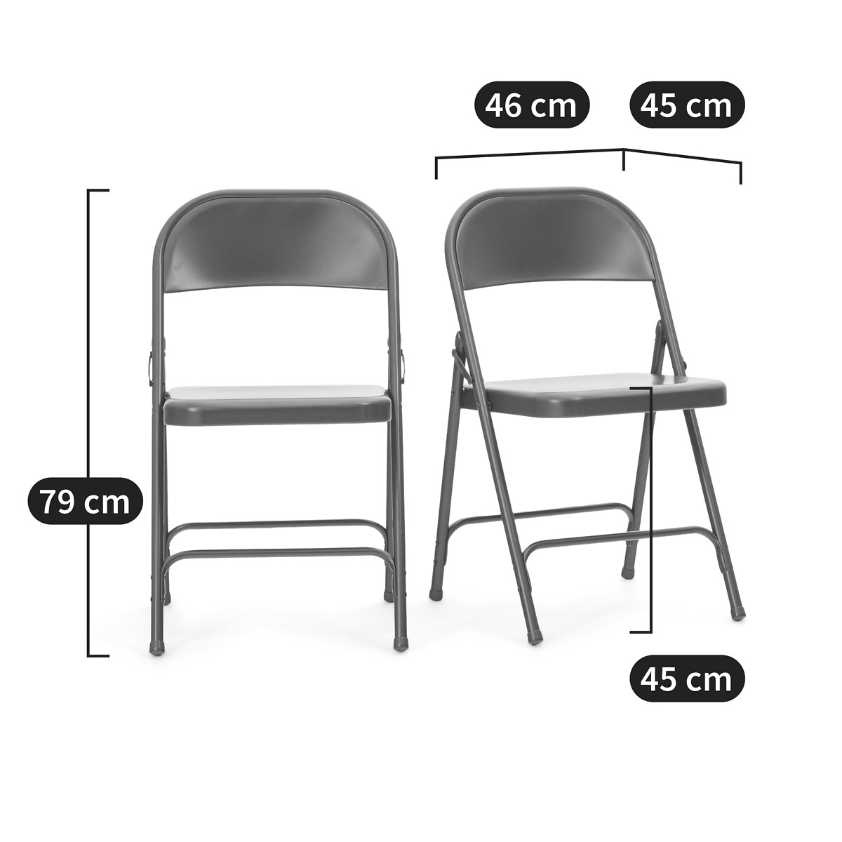 LA REDOUTE INTERIEURS<br>Conjunto de 2 cadeiras dobráveis, Peseta