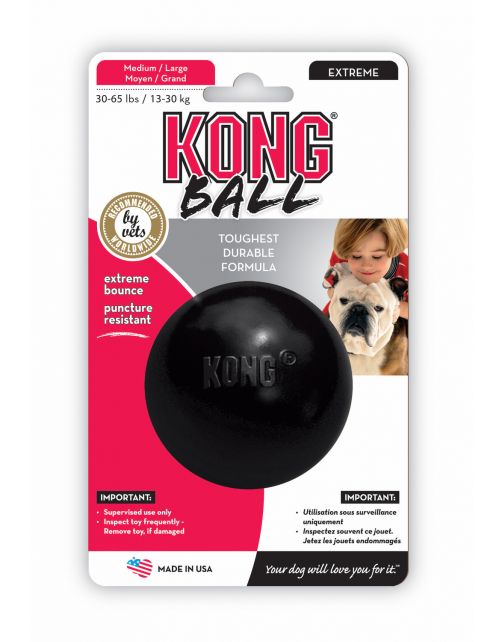 Kong Speeltje Rubber Bal Extreme Zwart - Hondenspeelgoed