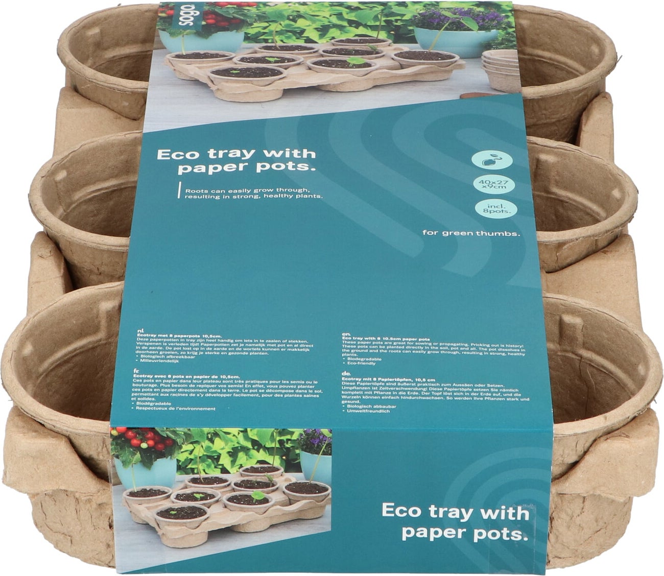 Sogo eco kweektray met 8 kweekpotjes