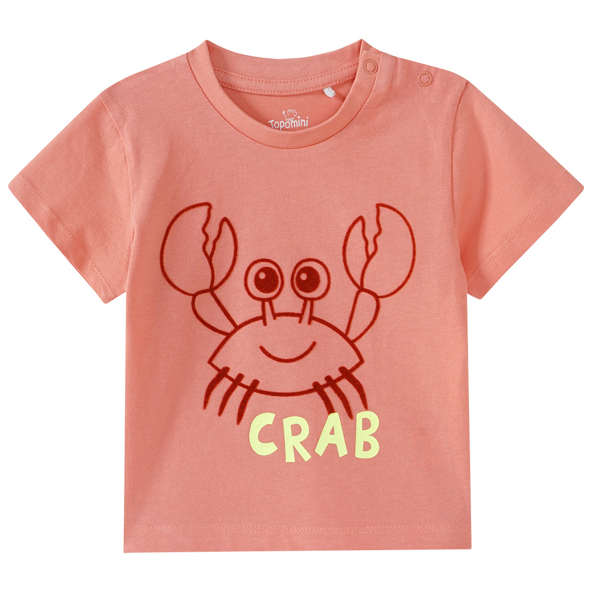 Topomini Baby T-Shirt mit Krabben-Motiv hellorange