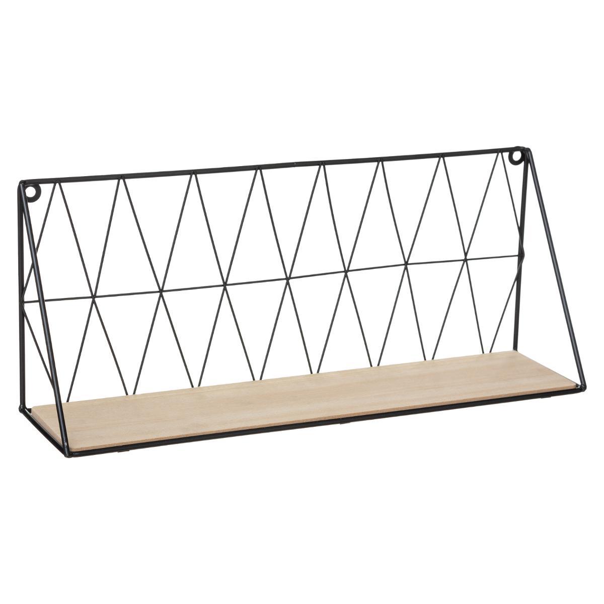 ETAGERE MURALE NOIR FILAIRE
