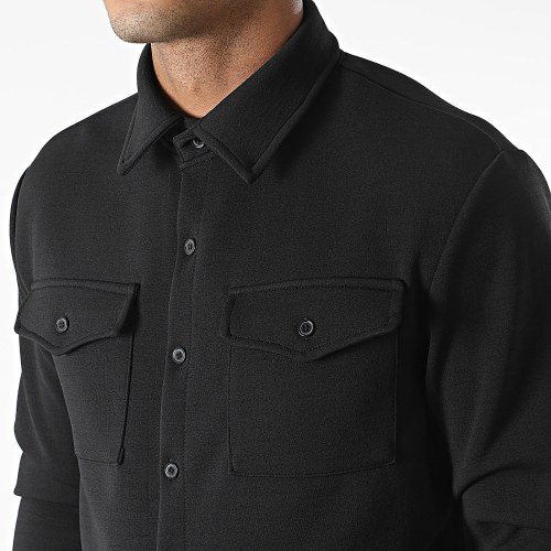 Ensemble Chemise Manches Longues Et Pantalon Chino Noir