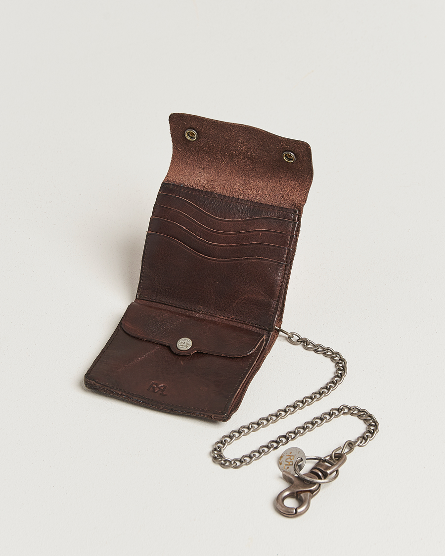 RRL Concha Ryder Wallet Dark Brown