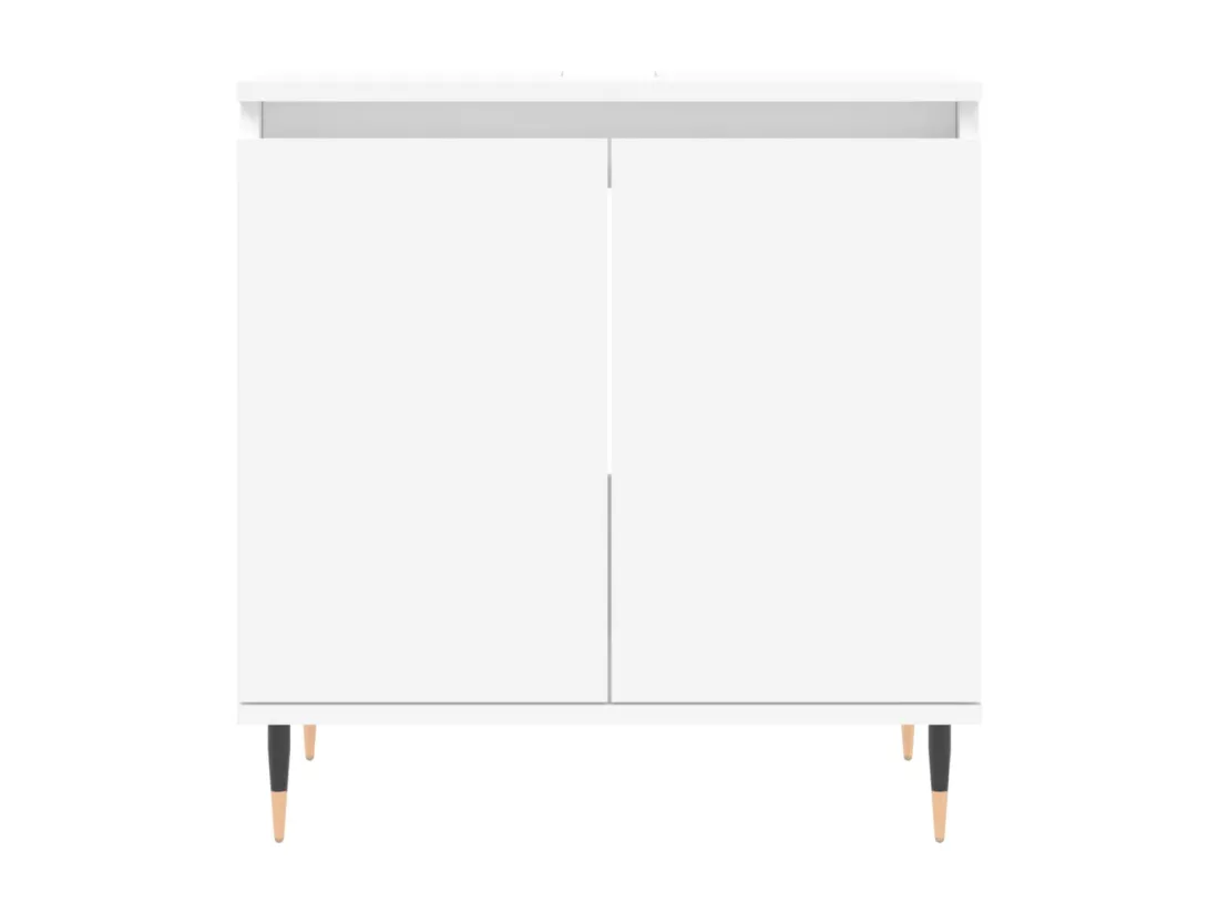 Armoire de salle de bain blanc 58x33x60 cm bois d'ingénierie