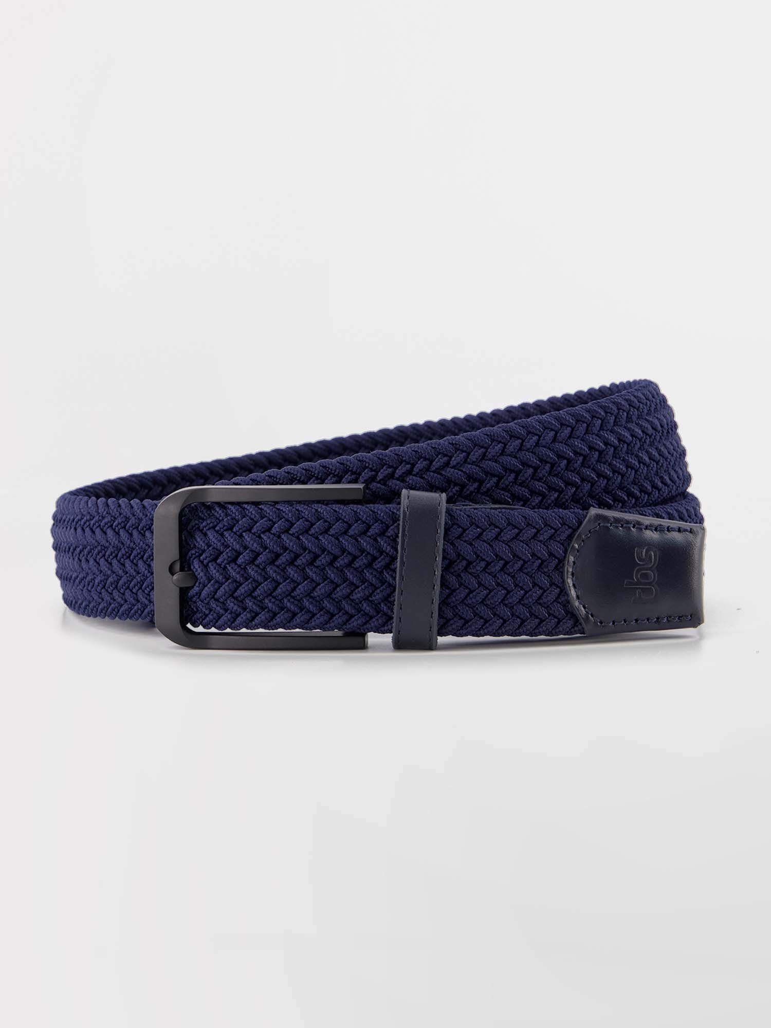 Ceinture Homme Tressée & Elastiquée Marine