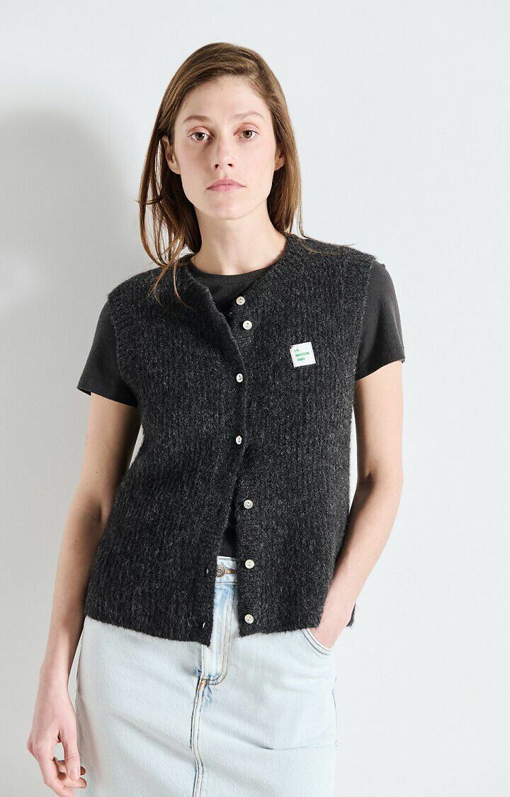 Cardigã sem mangas com gola redonda da AMERICAN VINTAGE<br>LESTE