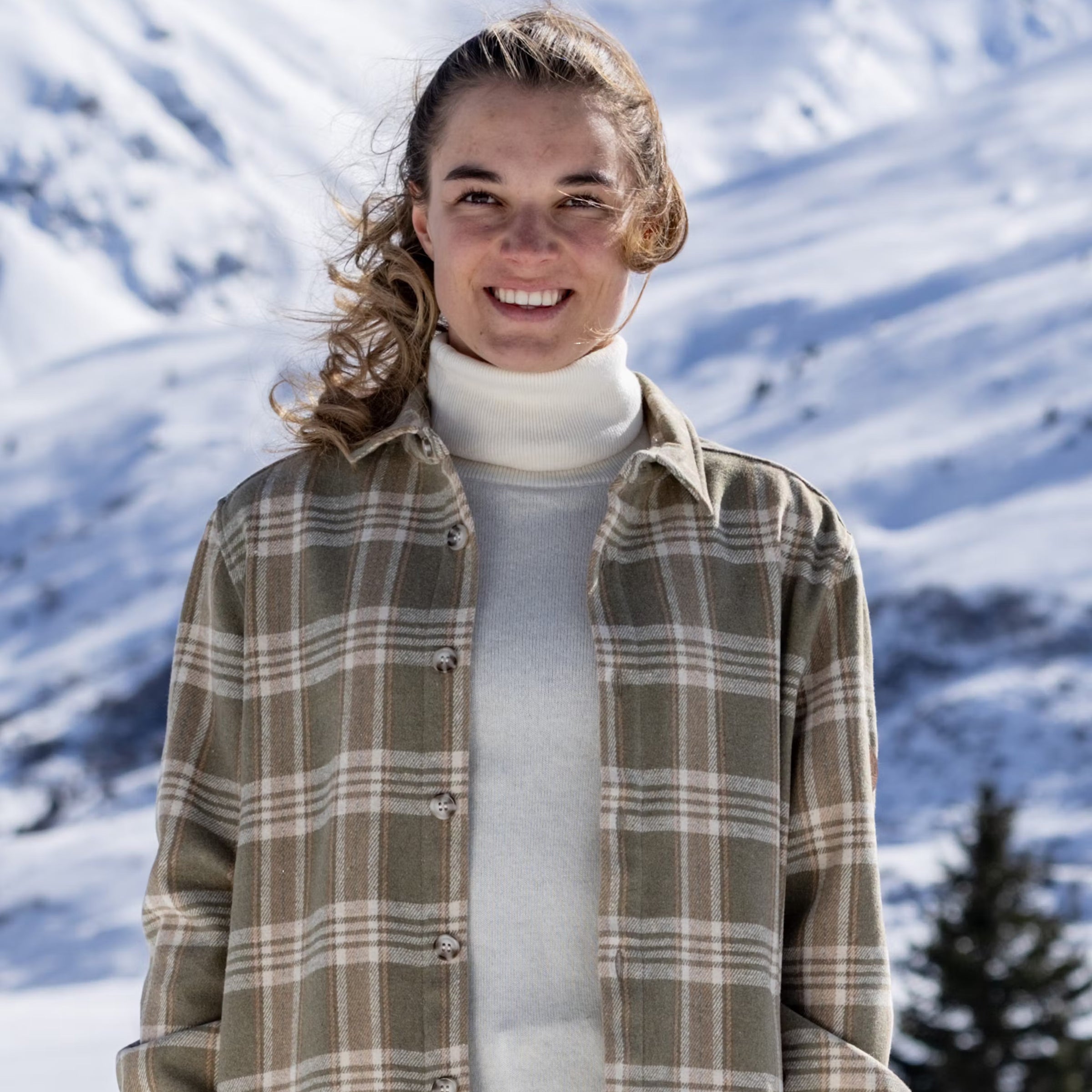 Frauen Fleece Hemd Willa Light Beige